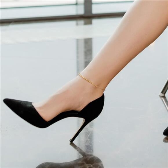 𝐀𝐧𝐤𝐥𝐞 𝐁𝐫𝐚𝐜𝐞𝐥𝐞𝐭𝐬 𝐟𝐨𝐫 𝐖𝐨𝐦𝐞𝐧 Adjustable Silver Gold Anklets - Picture 4 of 8